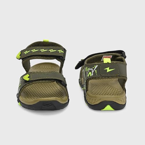Image of Centrino Men's Phylon Sandals |Adjustable Velcro Strap Athletic Sandals |Geometric Wave Pattern Open Toe|Durable Rubber Sole Outdoor Water Sandals for Summer Beach Hiking Walking & Casual Wear (9352)