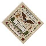 MEILVMEIJI JW US Kreuzstich-Set zum 250. Hochzeitstag, patriotische Kreuzstich-Stickerei, Gedenkstickerei, gestempelt