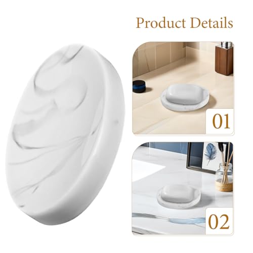 Porte-savon en marbre CLISPEED au design minimaliste chic pour salle de bain - 7