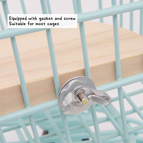 Image of 5 Pcs Hamster Cage Platform Set, Wooden Chinchilla Stand Board Pet Rest Platform with Screw Nut Washer Cage Accessories Cage Platform for Small Animal Pet Birds Parrots Gerbils