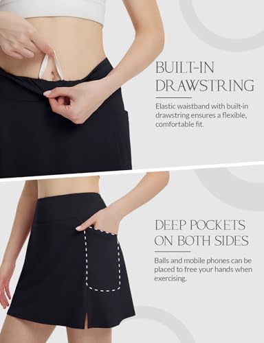 Jupe de sport avec short intégré et taille haute extensible