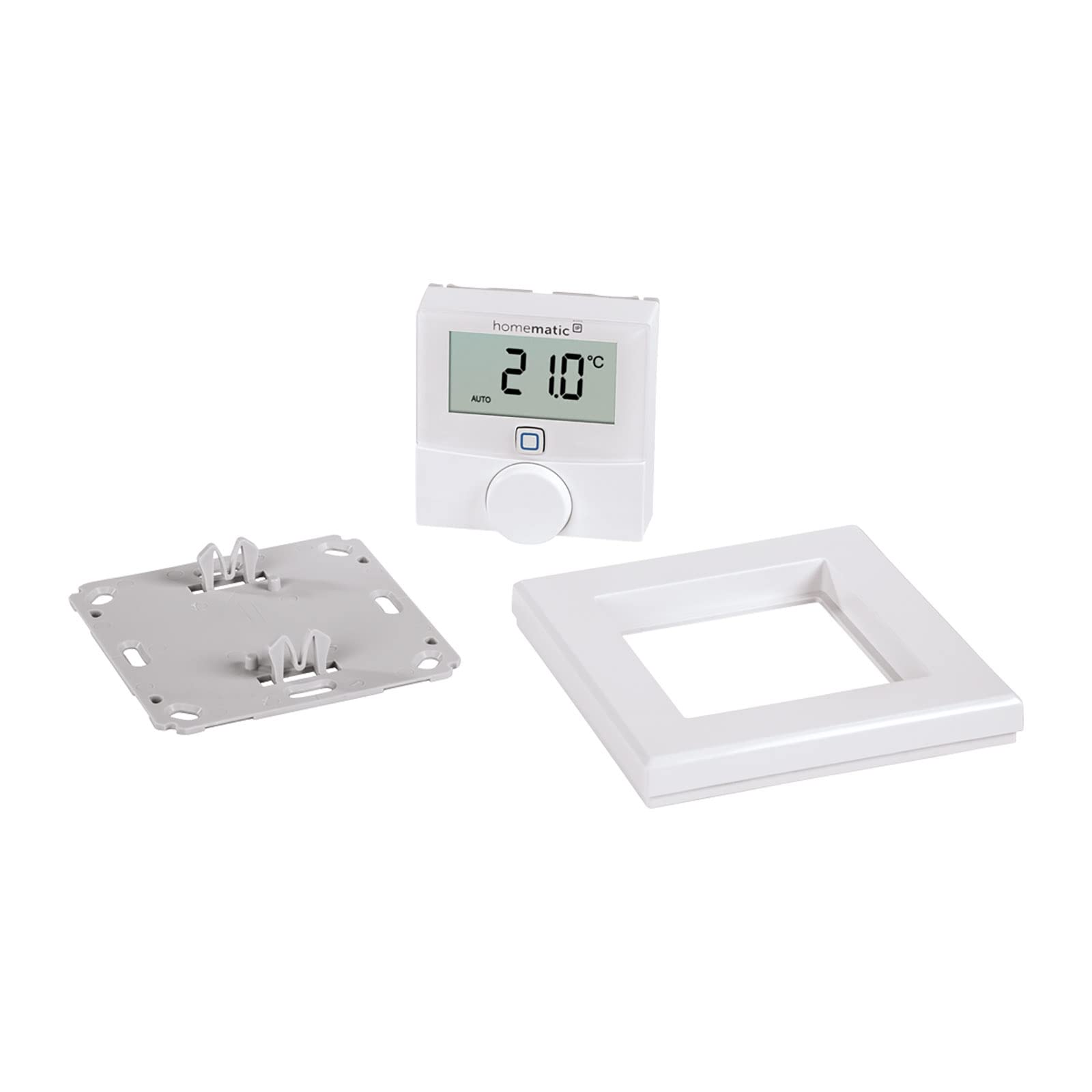 Homematic IP Smart Home Termostato de Pared con Sensor de Humedad, Control Inteligente de calefacción Mediante aplicación y Amazon Alexa, 143159A0 Blanco