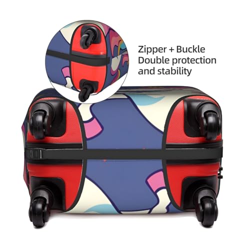 unicorn accessories Print Protective Suitcase Cover Washable Travel Luggage Protector with Concealed Zipper4