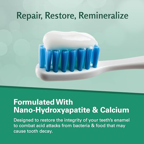 Nano Hydroxyapatite Fluoride Free Whitening Toothpaste + Calcium, Non-GMO, Vegan, Paraben Free, 4.23 oz (120 g) 1 Pack by M3 Naturals