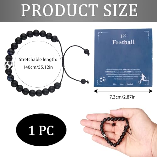 Fußball Armband Jungen,Fußball Armband Kinder Jungen,Geschenk Fussball Junge Mädchen und Jungen,5 6 7 8 9 10 11 12 Jahre Geburtstagsgeschenk,für Erwachsene Teenager Abschluss Weihnachten