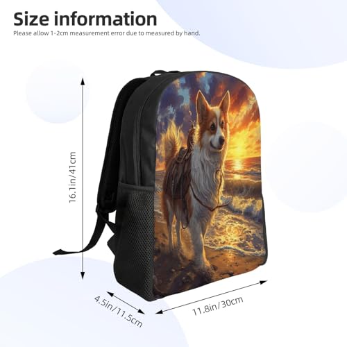 Comfort Fit Unisex Dog Saddle Beach Sunset Backpack Durable for Daily Commute & Travel Adventures 16 Inch4