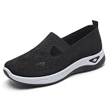 Orthopedic Shoes for Women Slip On Shoes Women Lightweight Breathable Walking Trainers (Black, Adult, Women, 5.5, Numeric, UK Footwear Size System, Medium)