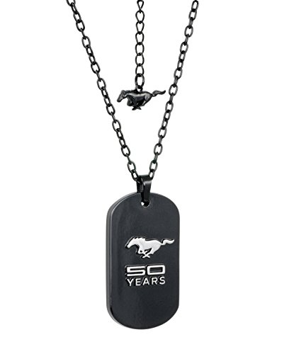 Baron-Jewelry Unique black polished Brass dog-tag necklace showcasing the 50 YEARS of the...