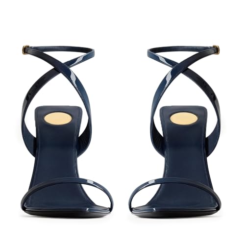 Slip On Wedge Pointed Open Toe Heels Sandals for Women Sexy Ankle Strappy Buckle Wedding Dress Shoes3