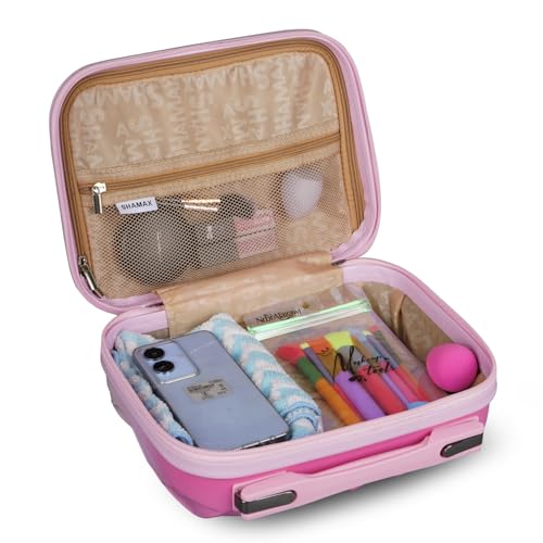 Image of SHAMAX Makeup Organizer Box for Women | Bridal Makeup Case Lockable Vanity Case for Cosmetics, Jewellery & Beauty Storage Organizer, Gift for Women (751 /Pink)