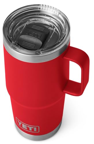 YETI Rambler Reisebecher Mit Stronghold Deckel, Rescue Red, 20 oz (591 ml)