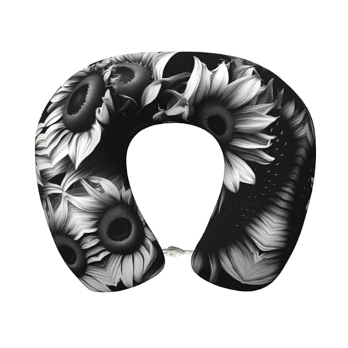 Almohada en U Espuma viscoelástica Negro 30.0x24.9 cm