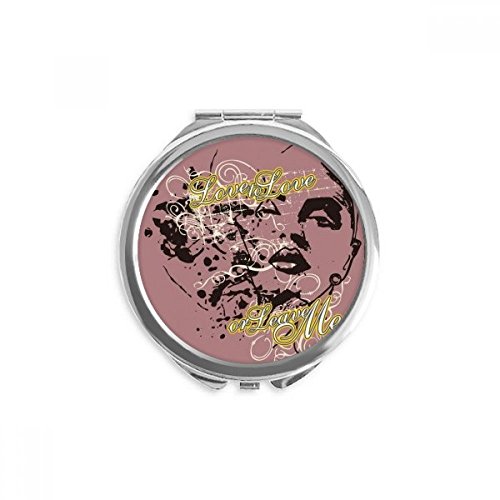 Miroir rond maquillage portable style rue graffiti amour petit miroir de poche main