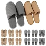 Chewtoyo Coral Fleece Spa Slippers, 12 Pairs Of Disposable Closed-Toe Slippers For Guests, Non-Slip Indoor Slippers For Hotels, Hospitals, Beauty Salons, Spas
