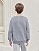 Arshiner Boys Sweatshirts Long Sleeve Crewneck Pullover Shirt Kids Fashion Fall Winter Sweater, Light Grey 6-7 Years