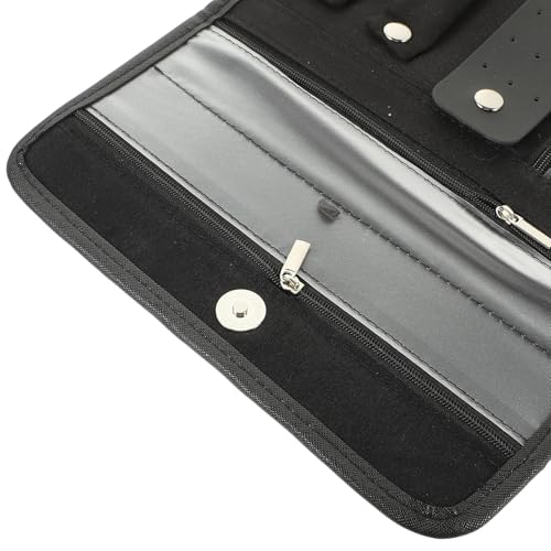 Bolsa enrollable para joyería de PU premium y poliéster resistente 4
