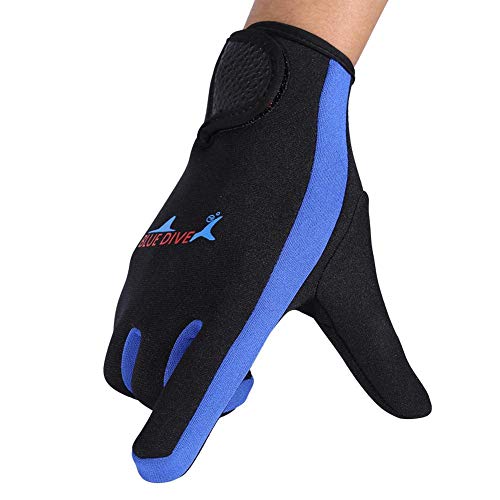 VGEBY1 Diving Gloves, Neoprene Scuba Diving Gloves Water Sport Equipment Perfect for Sailing Paddling(M-Black Blue) Diving Water Sports - Image 3