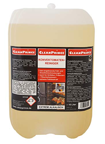 10 Liter CleanPrince KONVEKTOMATENREINIGER Konvektomat Reiniger Konvektomatreiniger Reinigungsmittel, entfernt Fett Öl eingebrannte Lebensmittel Ruß