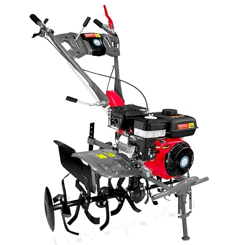 Image of DVI 7HP 4 Stroke Power Weeder with AIR Cooled Petrol Engine Suitable for Farm & Agriculture | Used for Weeding in All Types of Crops with High Carbon Metal Blades. (with Plough Attachment)