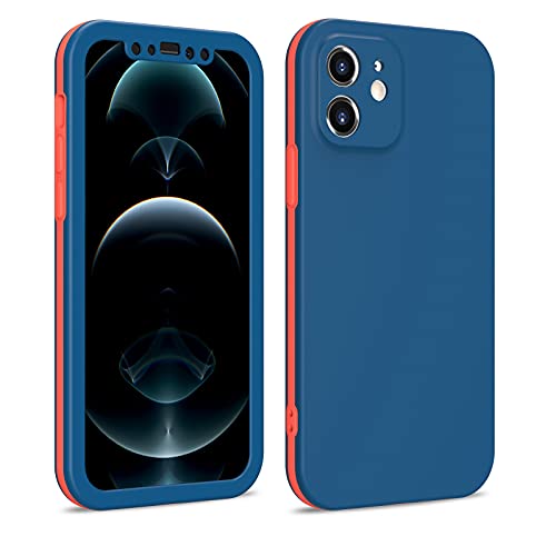 Coque pour iPhone 11, 3 en 1 Durable Antichoc Anti-Dérapant Hybride en Caoutchouc Souple et Coque De Pare-Chocs en TPU Souple, Étui Adapté pour iPhone 11-Bleu Cover