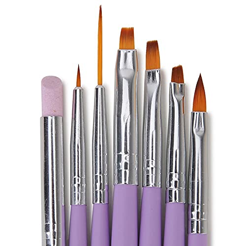 Miniatura 5 de 7 bolígrafos acrílicos de uñas de gel UV para pintura + 2 paquetes de diamantes de imitación de cristal holográfico AB para manicura, decoración de