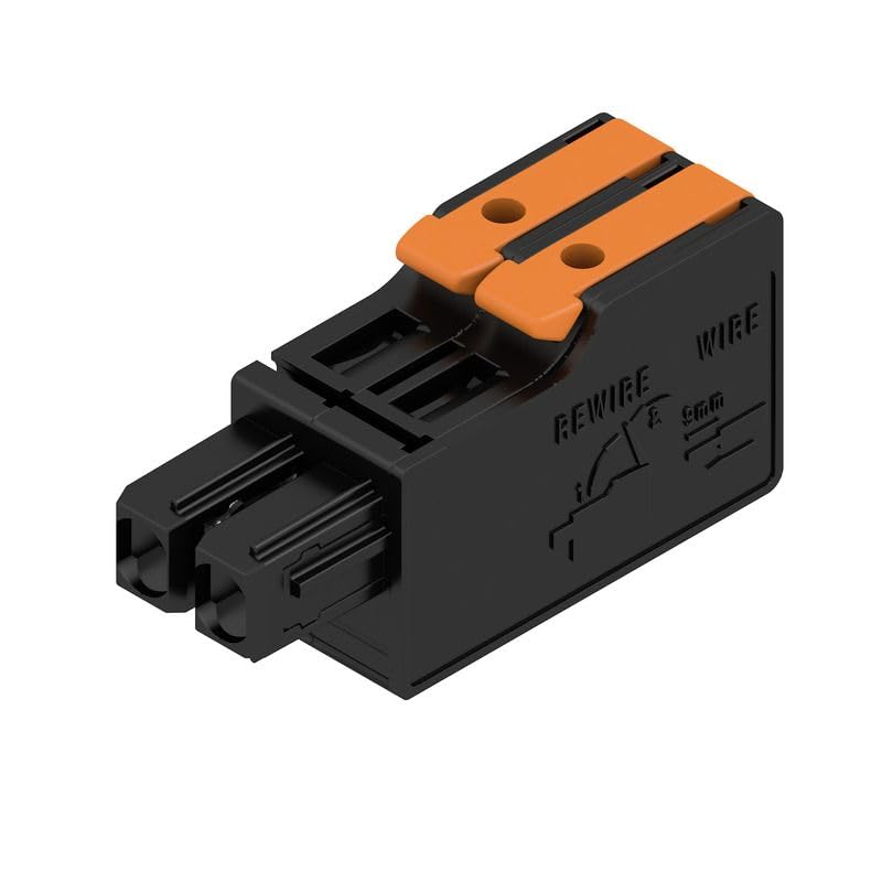 Borne d'impression 2,5 mm² Weidmüller 2790390000 à 2 pôles noir pour circuit imprimé x168
