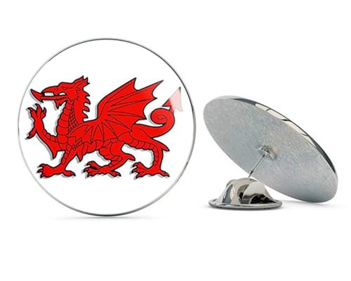 Wales RED Dragon Shaped (UK Welsh Logo) Metal 0.75" Lapel Hat Pin Tie Tack Pinback2