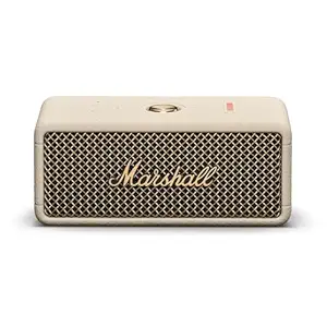 Marshall Emberton III Compact Portable Bluetooth Speaker with 32+ Hours of Playtime, (360 Sound), Dust & Waterproof (IP67) Cream.