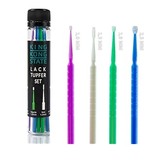 Lacktupfer 20er Set von KING KONG STATE l Set mit 4 Größen von 1,0 mm bis 2,5 mm l superfein, fein, regulär, grob