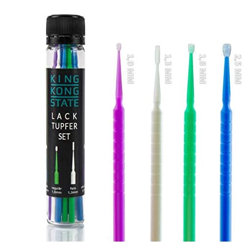 Lacktupfer 20er Set von KING KONG STATE ® l Set mit 4 Größen von 1,0 mm bis 2,5 mm l superfein, fein, regulär, grob