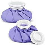 Honoson 2 Pack Ice Bags for Injuries Reusable, Cold and Hot Use Hot Water Bag, Durable and Reliable Ice Packs for Muscle Aches, Wisdom Teeth, Breastfeeding, Tired Eyes, 5.5 Inches(Purple)