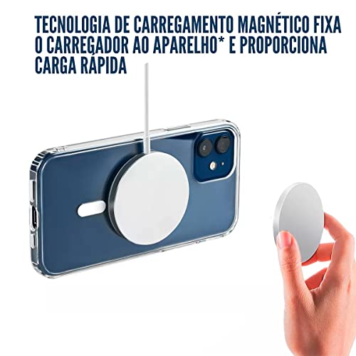 Carregador Magnético Por Indução De Smartphone Celular Compatível Com IPhone 11/12/13 Pro, 11/12/13