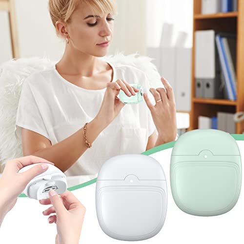Electric Nail Clipper, Touch Nail Trimmer, Nail Polishing Machine Fingernail Cutter, Usb Rechargeable Safety Fingernail Trimmer For Baby, Kids, Seniors And Adult (White) #TOP3