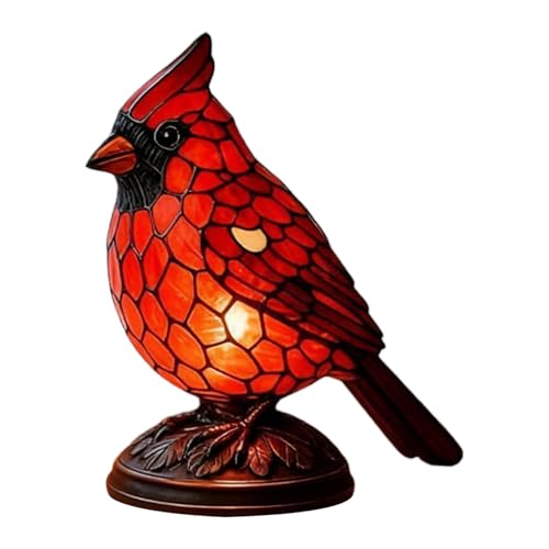 Lampe à oiseau éclairée sur une table de nuit pour illuminer votre salon