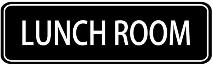 Lunch Room Sign Acrylic Self Adhesive Sign Thick For Home And Business Restaurants Offices 10"X3" Black Easy To Mount