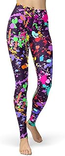 Women's Artistic Splash Printed Brushed Buttery Soft Leggings Regular and Plus