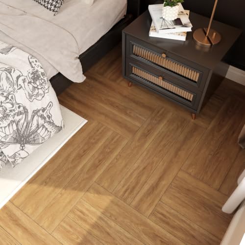 54 Sq.Ft. Peel and Stick Vinyl Floor Tiles 36" x 6" Wood Look Planks, 36 Pack Waterproof Self-Adhesive Flooring Tiles, DIY for Renter, Kitchen, Living Room, RV, Burlywood by ZRJT - Image 2