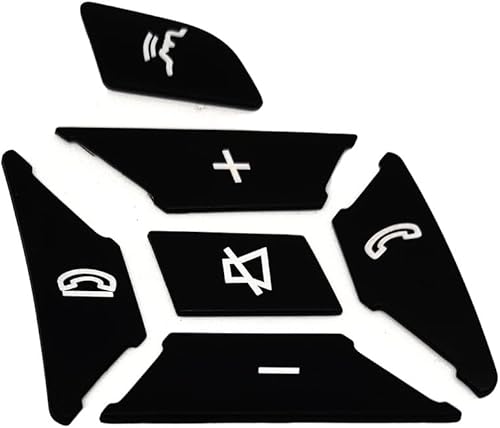 Miniatura 7 de CHEYINGCHIDIY Adhesivo de Cubierta de Interruptor de Botón de Volante de Coche Negro para Mercedes Benz A B C E Ml Gl Cla Gla Glk Sl SLK Class W176