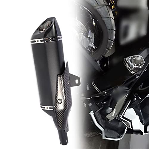 Système d'échappement moto carbone pour XADV 750, finition premium en fibre véritable