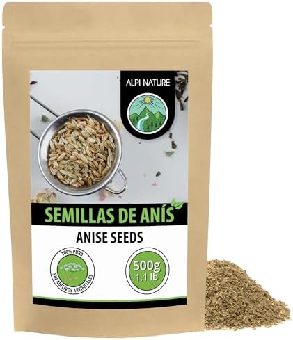 Alpi Nature Anise Whole Grain 500g, Whole Anise Seeds for Anise Tea and Cooking