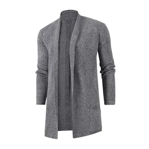 Cárdigan de punto fluido y ligero para hombre con solapa moderna