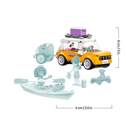 Friends Viaggio in Auto con il Cucciolo - Macchina Giocattolo con Rimorchio, 2 Mini Bamboline, Cane, Kayak e Accessori tra cui Skateboard e Pattini a Rotelle - Set per Bambine da 6 Anni - 42659 - Lego - Immagine 7