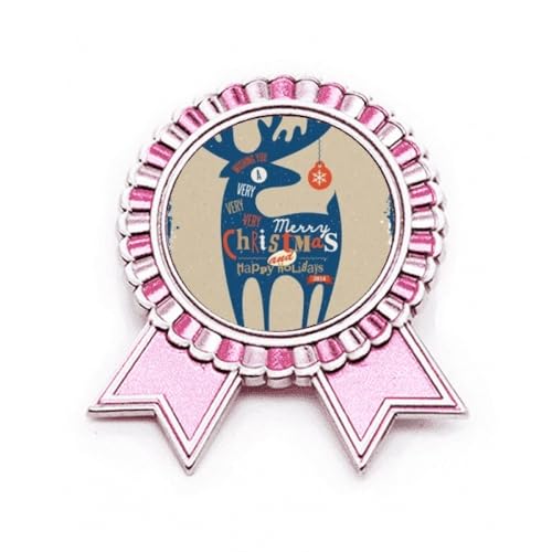 Broche en forme de cerf bleu de Noël pour sublimer un manteau d'hiver en soirée