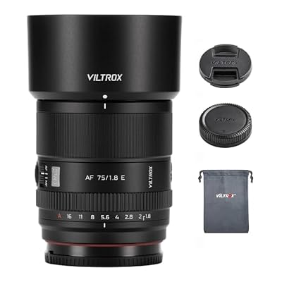 VILTROX AF 75mm F1.8 EVO E APS-C Large Aperture Autofocus Prime Cameras Lens for Sony E-Mount A7IV ZV-E1 A7CII A7RV FX3 A7SIII A7CR A7III A7C A1 A7RIV A9 A9II A7RIII ZV-E10