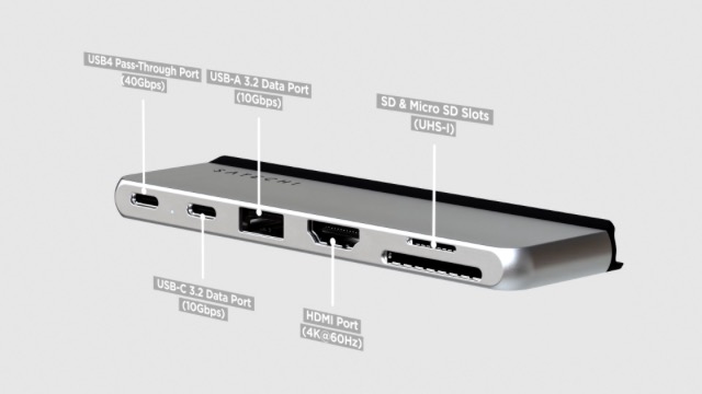 Amazon.com: Satechi Dual USB-C hub for Surface Pro 11/10/9