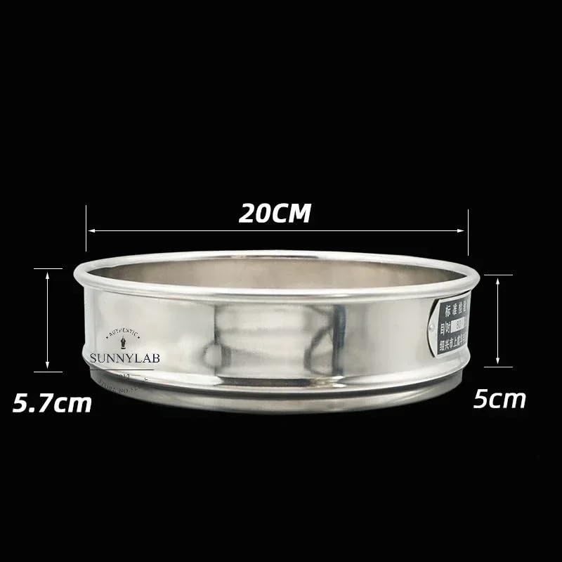 sprzęt laboratoryjny Standardowe sito testowe ze stali nierdzewnej o średnicy 20 cm i średnicy 4-300 oczek(270 mesh(0.053mm))