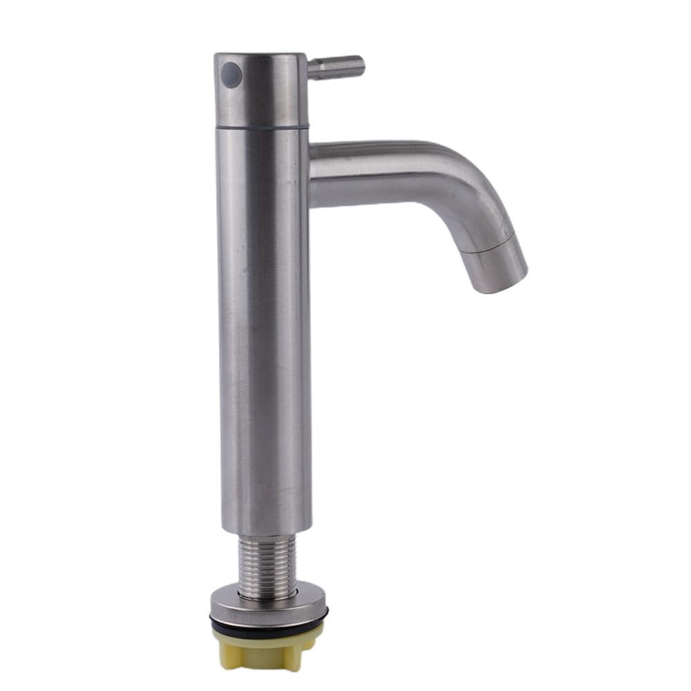 Robinet évier eau froide en acier inox pour cuisine et salle de bain