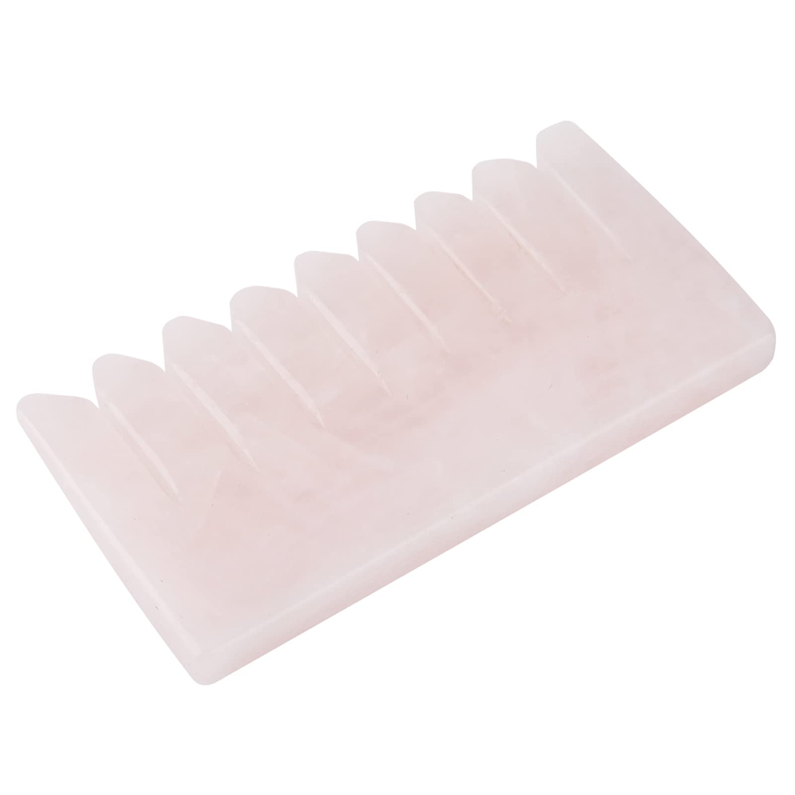 Dilwe Raspador Natural de Cuarzo Rosa, Masaje para Piel Suave