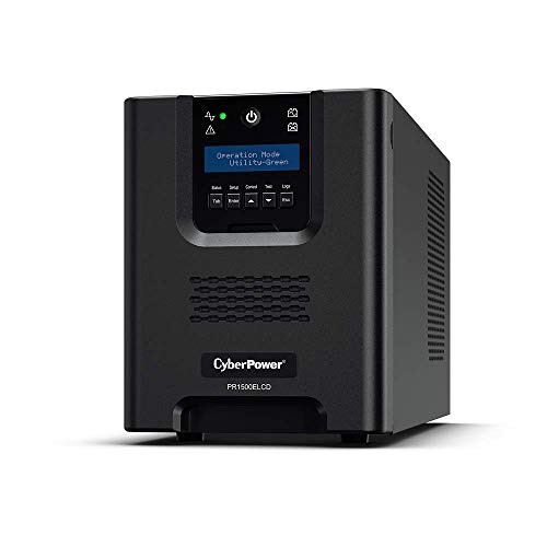 Cyberpower PR1500ELCD Line-Interactive bezprzerwowe zasilanie (RJ-45, 17000 mAh, 1350 W, USB), czarny, 1500 va, 0R60020