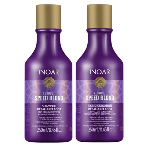 Inoar Champú y acondicionador Speed Blond, 250 ml
